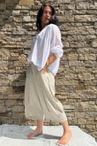 Shayle Indian Cotton Smock Shirt White